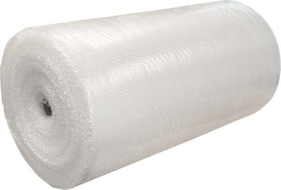 Kortpack - Luchtkussenfolie - 75cm x 100mtr x 60my - 1 Rol - Transparant - Noppenfolie - Bubbeltjesplastic - (055.0170)