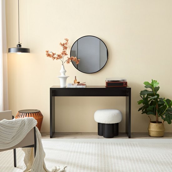 House Vibes Table d'appoint noir | Chêne | Table murale | Table d'entrée - 120*40*75cm