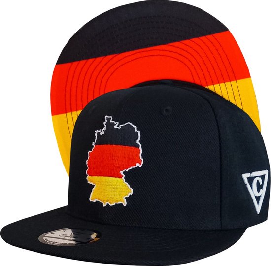 Capiche® Snapback Pet Duitsland – Europees Kampioenschap Heren Voetbal – Zwart – Verstelbaar met Druksluiting – Sportcap – Voetbalpet Germany – LIMITED EDITION