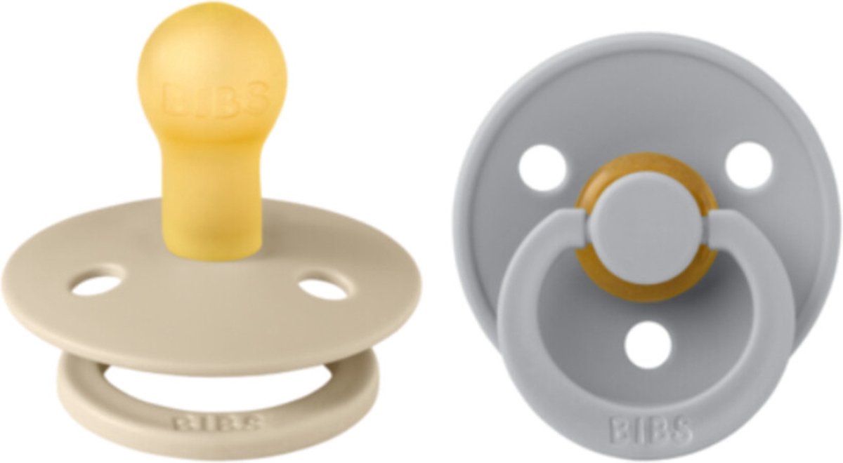 Goedkoopste BiBS - Colour Pacifier - Stage 1 Fopspeen - 0 maanden - 2 stuks - Blush / Cloud