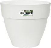 Elho Vibia Campana Rond 25 - Pot De Fleurs pour Extérieur - Plastique 100% recyclé - Ø 24.5 x H 21.0 cm - Blanc/Blanc