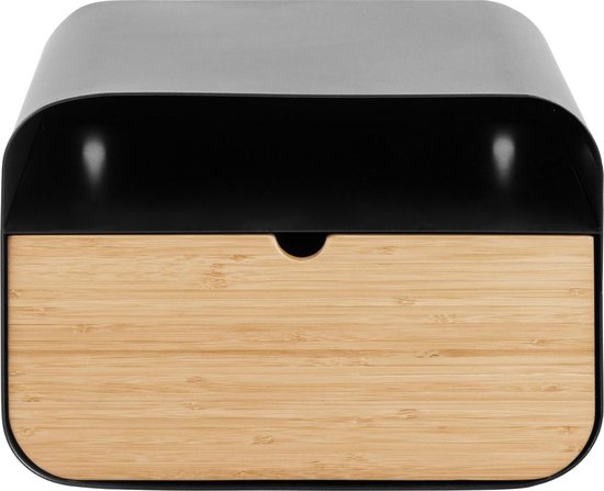 Sohome Zwevend Nachtkastje Myles Bamboe en staal - Zwart