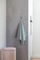 TweeDoek - mintgroen & warmgrijs - design handdoek en theedoek in één! - Biologisch katoen