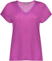 Geisha T-shirt T Shirt Met Linnenlook 42400 24 Purple Dames Maat - L