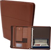 Bundle Learning Writing Folder a4 modèle Paris avec stylo Waterman - Dossier de conférence A4 - Dossier de documents A4 - Cognac