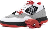 Breezy Rollers Kinder Sneakers met Wieltjes - Rood/Wit/Zwart - Schoenen met wieltjes - Rolschoenen - Maat: 35