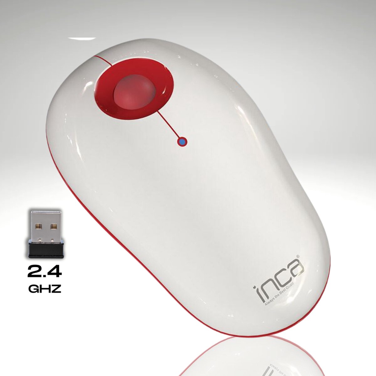 Inca Vivre IWM-BK334TR Ergonomisch Draadloze Optisch Muis - 2,4 GHz - 1600DPI