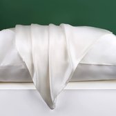 Linnen & Silk Zijden Kussensloop 60x70cm OEKO-TEX Standard 100 22 Momme 100% 6A Pure Silk Pillowcase - Ivory