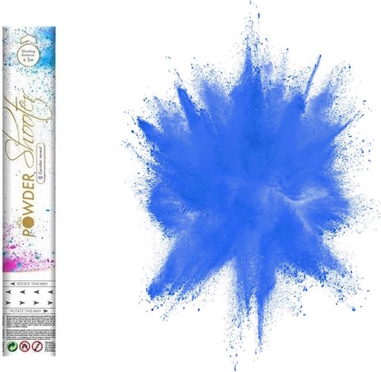 Jep-Party Gender Reveal Blauw 30 cm Powder Shooter 919093