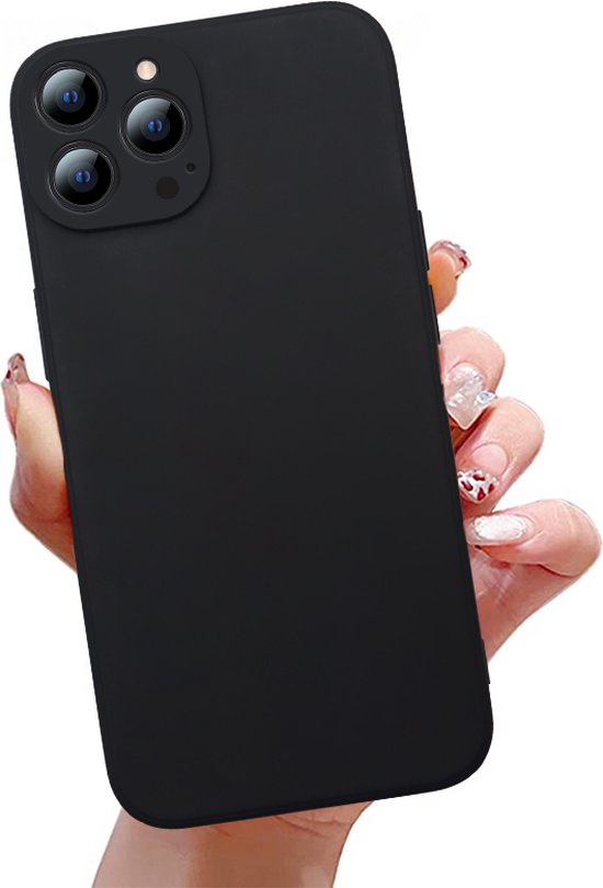 Iphone 13 pro black phone case - GSM hoesje - Telefoon hoesje - Zwart hoesje - Geschikt voor apple