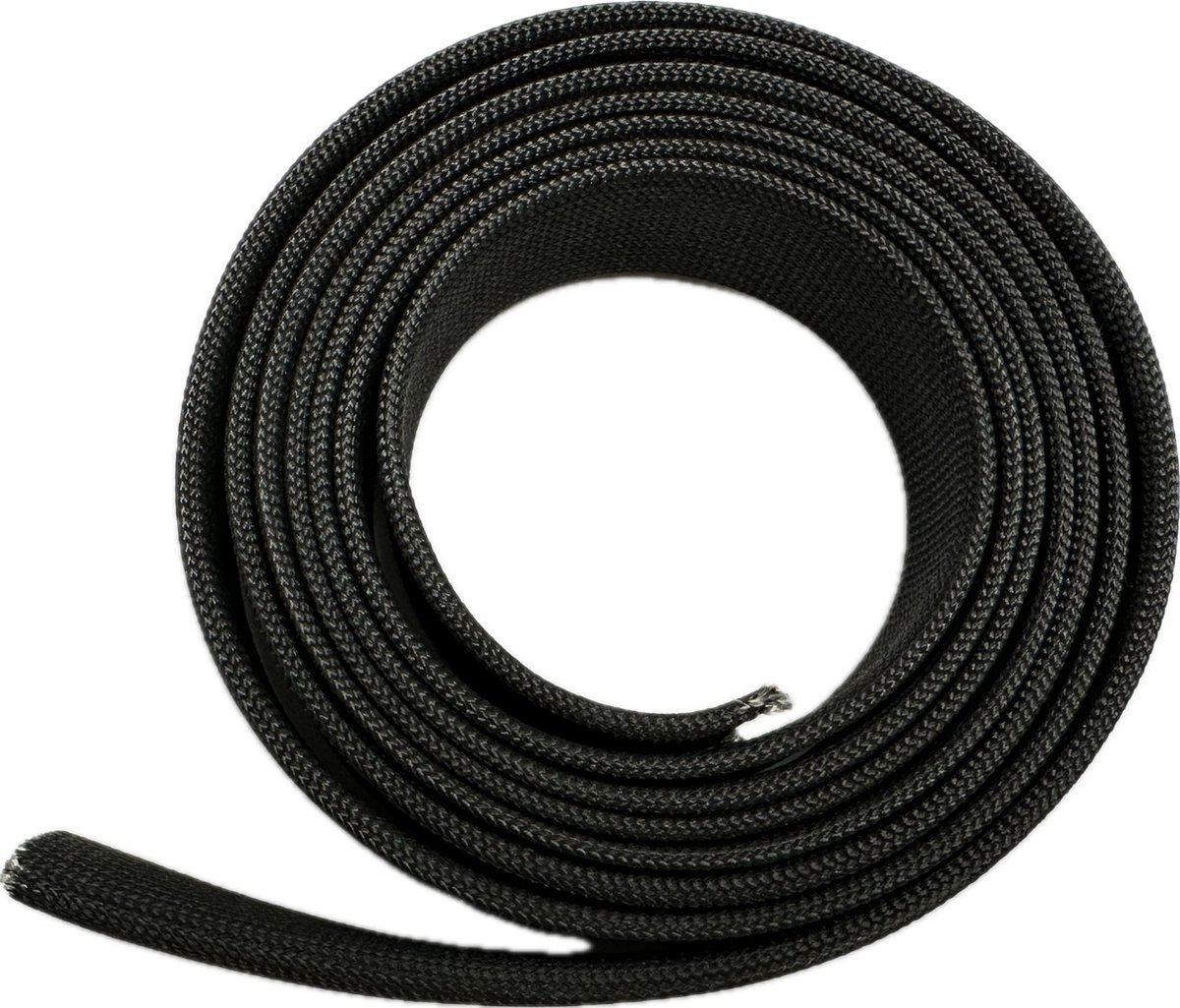 Premium Hittebestendige hoes Zwart tot 550 °C - 30 mm x 2.5m