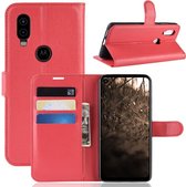 Motorola One Vision Hoesje - Book Case - Rood