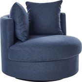 DALBY - Fauteuil - Blauw - Stof