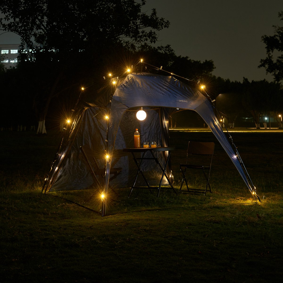 LED Paviljoen Barendrecht partytent 250x250x190 cm blauw pro.tec