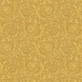 Exclusief luxe behang Profhome 366923-GU vliesbehang gestructureerd met ornamenten glimmend goud geel 7,035 m2