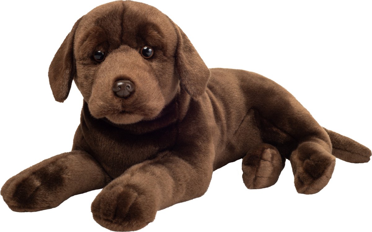 Knuffeldier hond Labrador - zachte pluche - premium kwaliteit knuffels - 50 cm van Hermann Teddy Collection in Donkerbruin – productfoto