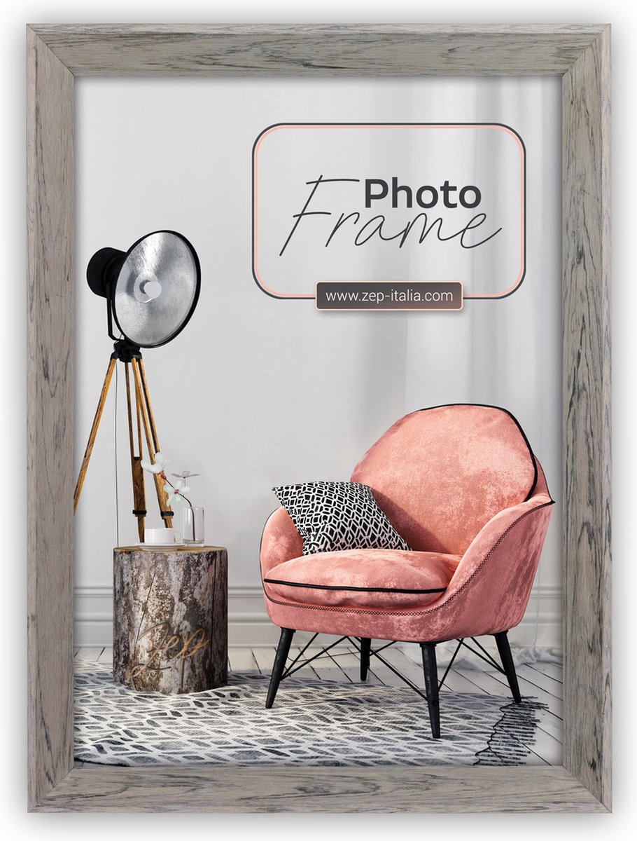 Zep Kunststof Fotolijst Dora Grijs voor foto 13x18 - BC957G