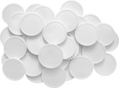 CombiCraft blanco biologisch afbreekbare consumptiemunten wit met diameter van 29mm - gemaakt van aardappelzetmeel - verpakking 100 stuks