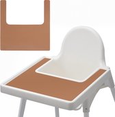 Dutsi - Siliconen Placemat voor IKEA Kinderstoel - Kaneelbruin - BPA-Vrij - Hygiënisch en Duurzaam - Antilop