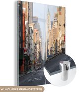 MuchoWow® Glasschilderij 120x160 cm - Schilderij acrylglas - Amerika - SoHo - New York - Foto op glas - Schilderijen