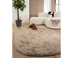 Fluffy vloerkleed organisch - Comfy Plus taupe 180x276 cm