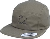 Hatstore- Mountain Space Gazing Olive 5-Panel - Abducted Cap