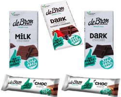 De Bron | Mix Chocolade | Voordeelpakket | 2 x wafel en 2 x tablet