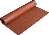 Chemin de table 135x50cm - aspect cuir - marron