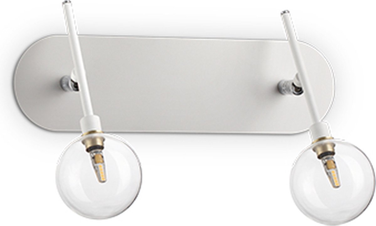 Ideal Lux - Maracas - Wandlamp - Metaal - G4 - Wit - Voor binnen - Lampen - Woonkamer - Eetkamer - Keuken