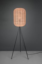 Trio Runa - Vloerlamp  Industrieel - Zwart - H:150cm - E27 - Voor Binnen - Metaal - Vloerlampen  - Staande lamp - Staande lampen - Woonkamer - Slaapkamer