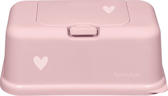 Funky Box billendoekjes box Little heart pale pink | bol.com