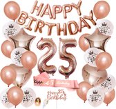 Joya Beauty® 25 Jaar Verjaardag Versiering | Roségoud | Versiering Verjaardag | Feestversiering | Feestpakketten | Feestversiering Pakketten