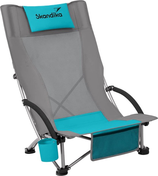 Skandika Beach Klapstoel - Stoel - Comfortabele strandstoel - Campingstoel  -... | bol.com