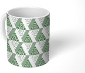 Mok - Koffiemok - 3D - Groen - Patronen - Mokken - 350 ML - Beker - Koffiemokken - Theemok