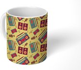 Mok - Koffiemok - Muziek - Patronen - Muzieknoten - Mokken - 350 ML - Beker - Koffiemokken - Theemok