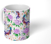 Mok - Koffiemok - Rozen - Unicorn - Pastel - Patronen - Regenboog - Mokken - 350 ML - Beker - Koffiemokken - Theemok