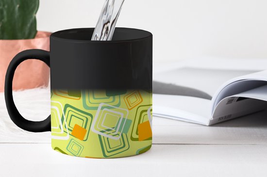 Magische Mok - Foto op Warmte Mokken - Koffiemok - Jaren 70 - Patronen - Abstract - Magic Mok - Beker - 350 ML - Theemok