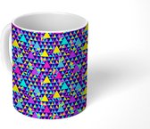 Mok - Koffiemok - Patronen - Neon - Regenboog - Mokken - 350 ML - Beker - Koffiemokken - Theemok