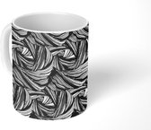 Mok - Koffiemok - Zee - Zwart - Wit - Design - Doodle - Mokken - 350 ML - Beker - Koffiemokken - Theemok