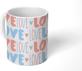 Mok - Koffiemok - Liefde - Patronen - Valentijn - Mokken - 350 ML - Beker - Koffiemokken - Theemok