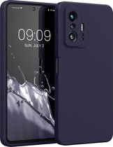 kwmobile telefoonhoesje geschikt voor Xiaomi 11T / 11T Pro - Hoesje voor smartphone - Back cover in bosbesblauw
