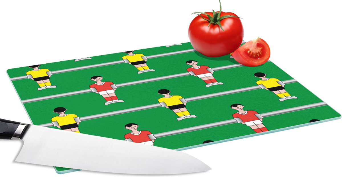 Glazen Snijplank - 28x20 - Patronen - Voetbal - Sport - Snijplanken Glas