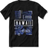 Hawaii Leafs | TSK Studio Zomer Kleding  T-Shirt | Blauw | Heren / Dames | Perfect Strand Shirt Verjaardag Cadeau Maat S