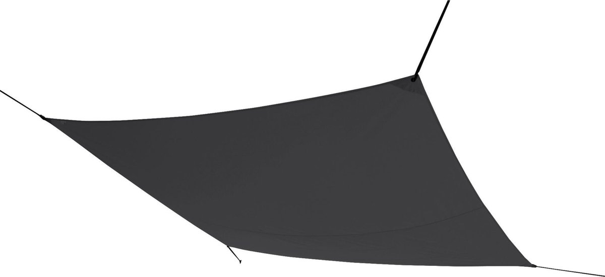 NATERIAAL - Rechthoekig schaduwzeil HEGOA - 400x300 cm - 12m² - Draagtas - Polyester - Donkergrijs - Zonwering