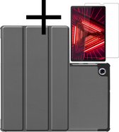 Lenovo Tab M10 FHD Plus Hoesje Case Hard Cover Hoes Book Case + Screenprotector - Grijs