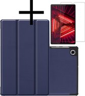 Lenovo Tab M10 FHD Plus Hoesje Case Hard Cover Hoes Book Case + Screenprotector - Donker Blauw