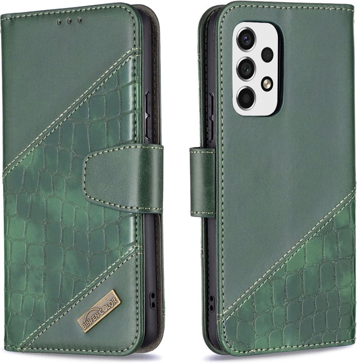 Croc Book Case - Samsung Galaxy A53 Hoesje - Groen