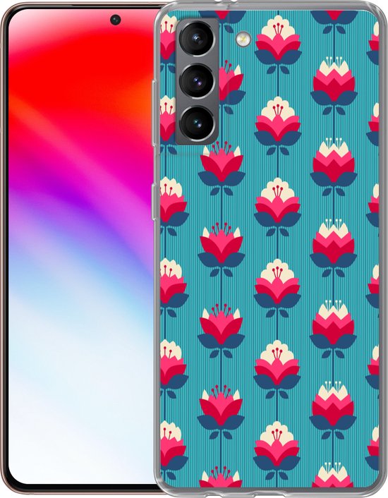 Coque Samsung Galaxy S21 - Motifs - Rétro - Fleurs - Lys - Coque de téléphone en Siliconen -