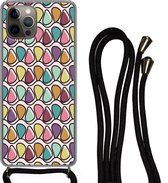 Coque avec cordon iPhone 13 Pro Max - Motif - Ovale - Pastel - Siliconen - Bandoulière - Coque arrière avec cordon - Coque pour téléphone avec cordon - Coque avec corde