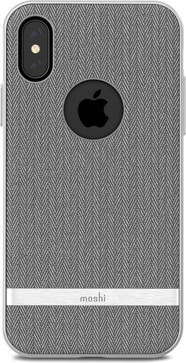 Moshi Vesta iPhone X XS hoesje - Visgraat Grijs